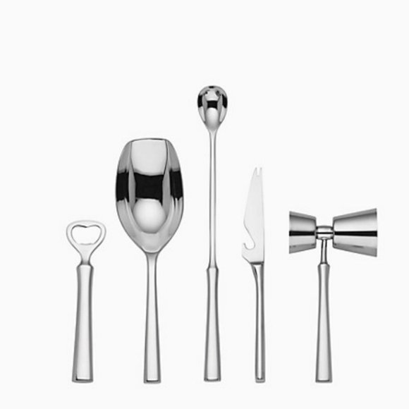 kate spade malmo 5 piece silver bar set new in box